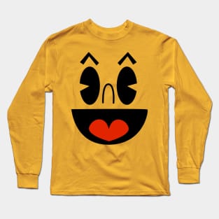 Pac-Man's Face Long Sleeve T-Shirt
